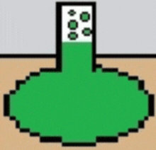 a green potion in a glass vial
