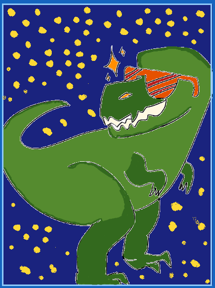 Steve the Dinosaur Rockin' Some Shades