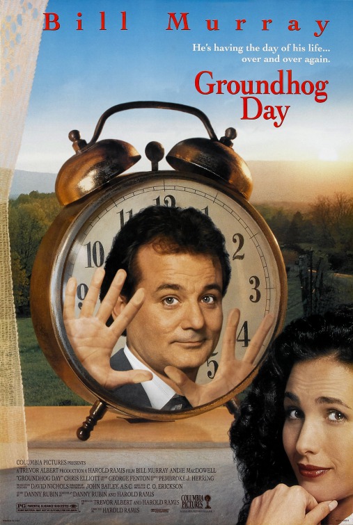the poster for Groundhog Day