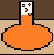 an orange potion in a glass vial