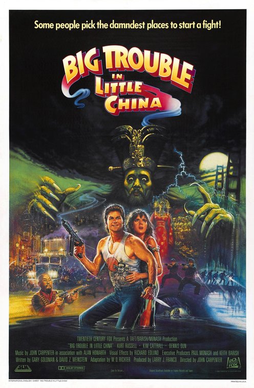 the poster for Big Trouble in Little China